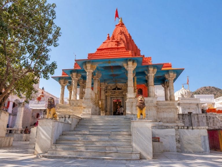Pushkar Monuments & Attractions Brahma Temple in Pushkar Rajasthan with traditional temple architecture