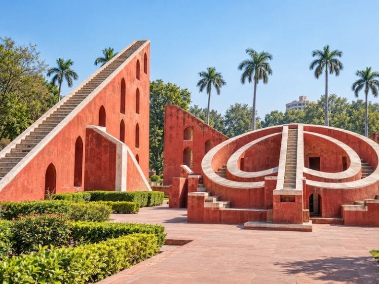 Delhi Monuments & Attractions Jantar Mantar in Delhi, historic astronomical observatory with geometric instruments