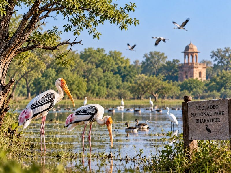 Wildlife Safari in Rajasthan Birdwatching at Keoladeo National Park in Bharatpur, Rajasthan