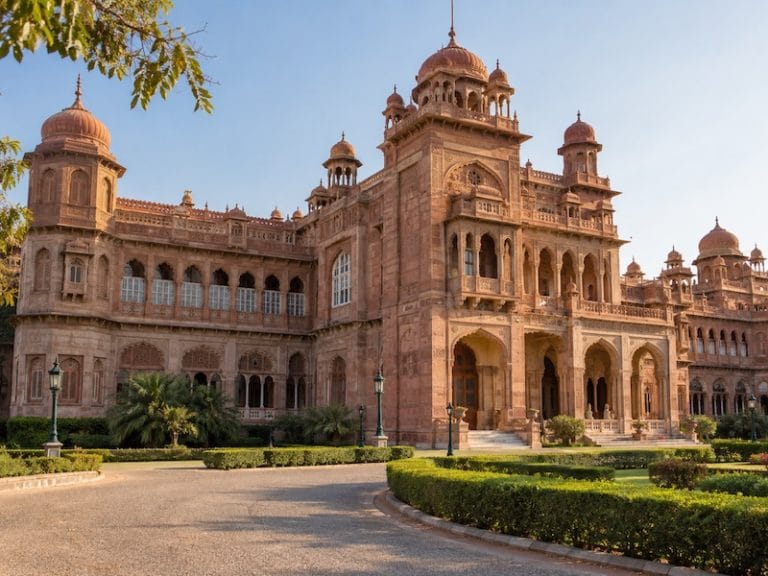 Bikaner Monuments & Attractions Lalgarh Palace in Bikaner Rajasthan with grand red sandstone architecture