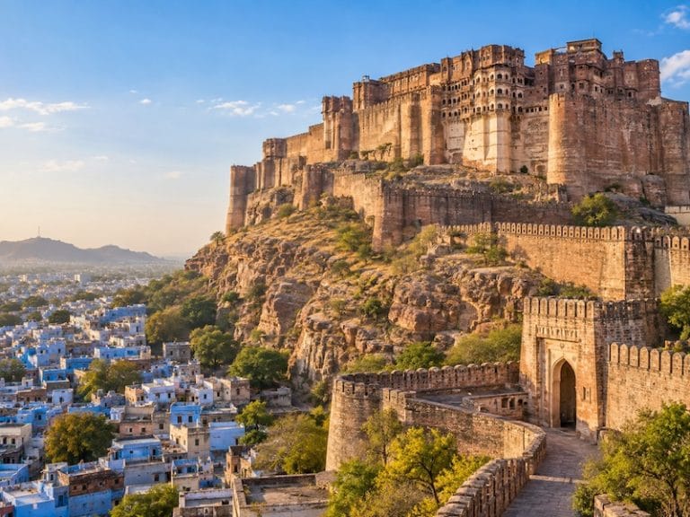 Jodhpur Monuments & Attractions Mehrangarh Fort overlooking the Blue places to visit in JodhpurCity in Jodhpur Rajasthan