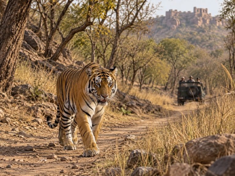 Royal Bengal tiger during a safari in Ranthambore National Park Rajasthan places to visit in Ranthambore