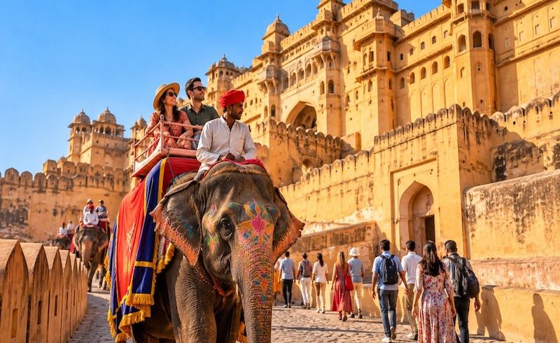 private-jaipur-tours-amber-fort.jpg Jaipur heritage architecture representing Rajasthan Tour Types and private cultural tours in India