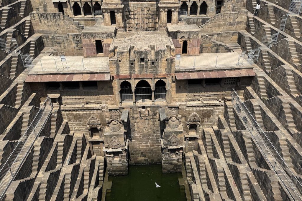 Chand Baori stepwell in Abhaneri on the Golden Triangle route from Agra to Jaipur