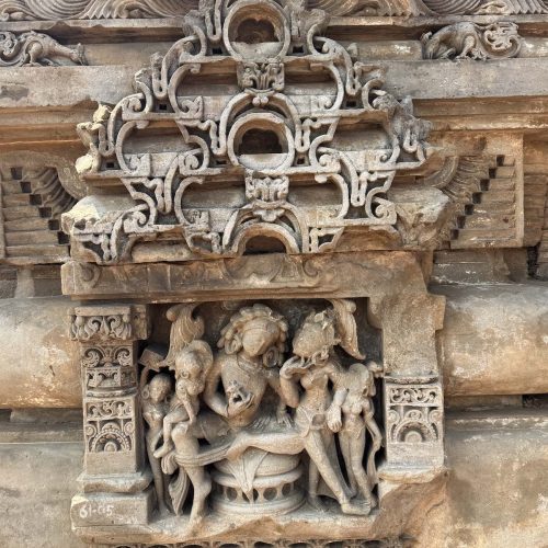 Historic stone carvings at Chand Baori in Abhaneri Rajasthan