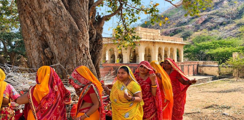 Local Rajasthani women during a cultural experience in Jaipur