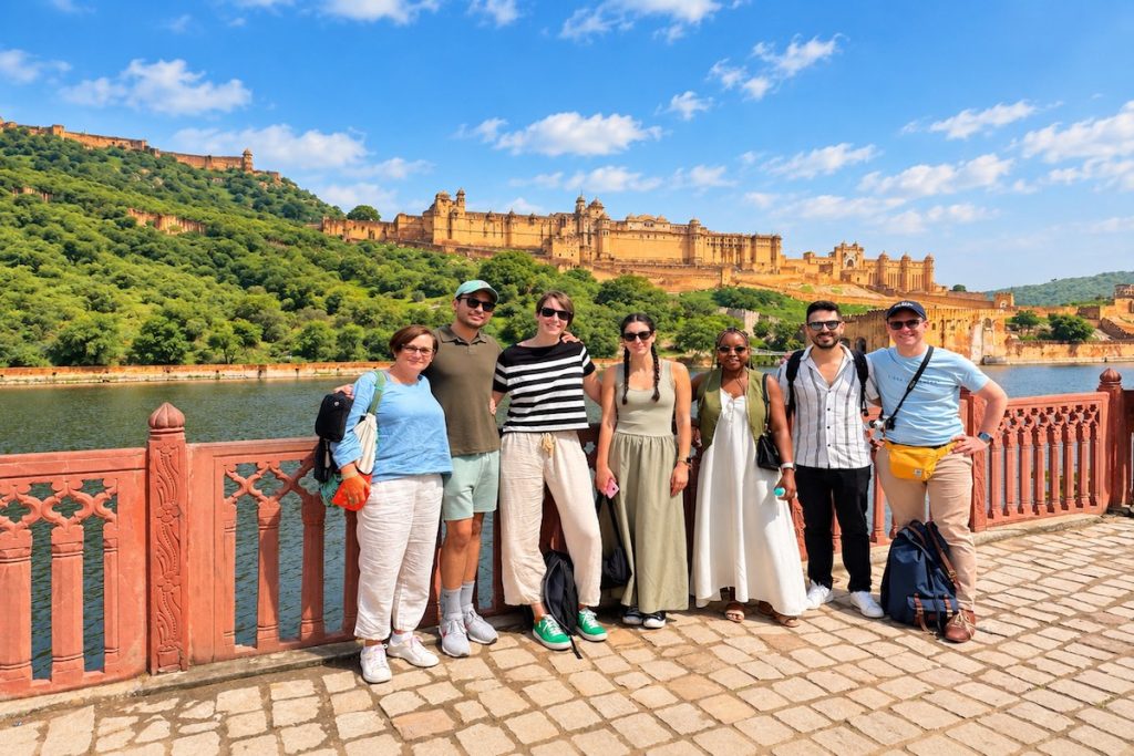 Guests visiting Amber Fort during a private Jaipur tour