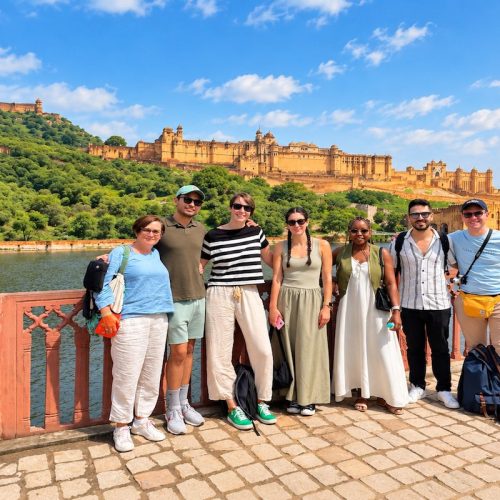 Guests visiting Amber Fort during a private Jaipur tour