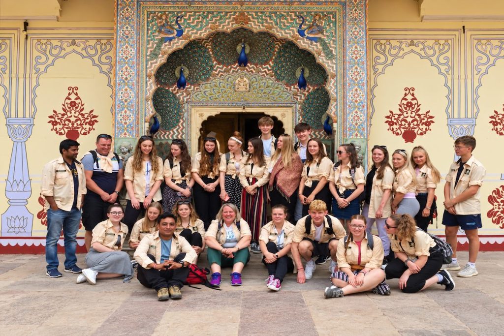 Group of travellers exploring Jaipur during a private Rajasthan tour