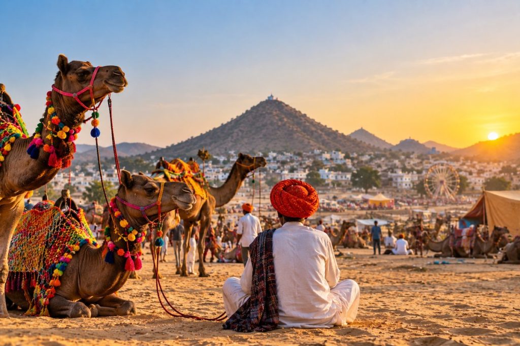 Local cultural experience in Pushkar during a private Rajasthan tour