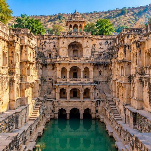 Raniji Ki Baori historic stepwell in Bundi Rajasthan
