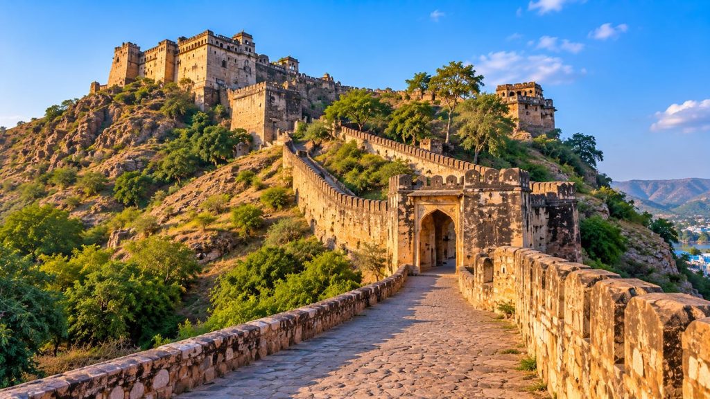 Taragarh Fort on the hill above Bundi Jaipur to Bundi Overnight Tour Rajasthan
