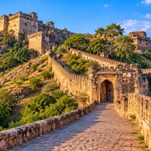 Taragarh Fort on the hill above Bundi Jaipur to Bundi Overnight Tour Rajasthan
